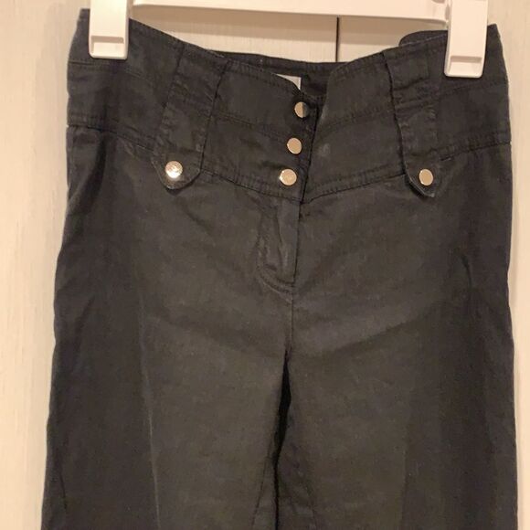 🎉1 hr sale 🎉black linen high waist pants - Picture 2 of 9